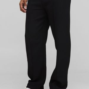Elasticated Waist Relaxed Fit Pleated Trouser