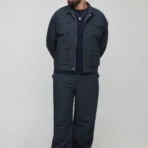 Plus Oversized Check Ripstop Cargo Shacket