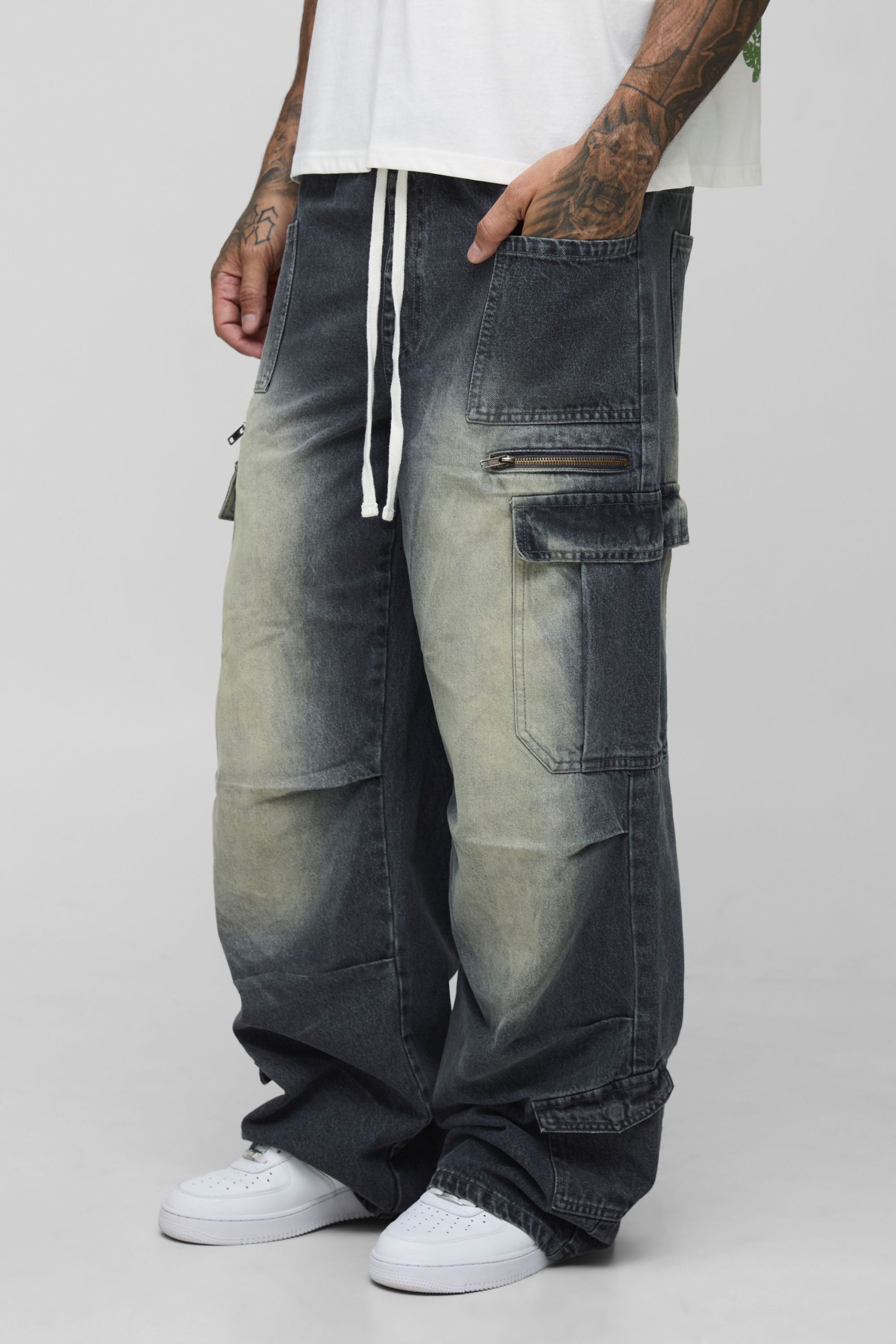 Tall Tinted Washed Baggy Fit Jeans