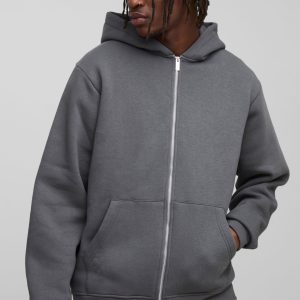 Tall Basic Regular Zip Through Hoodie