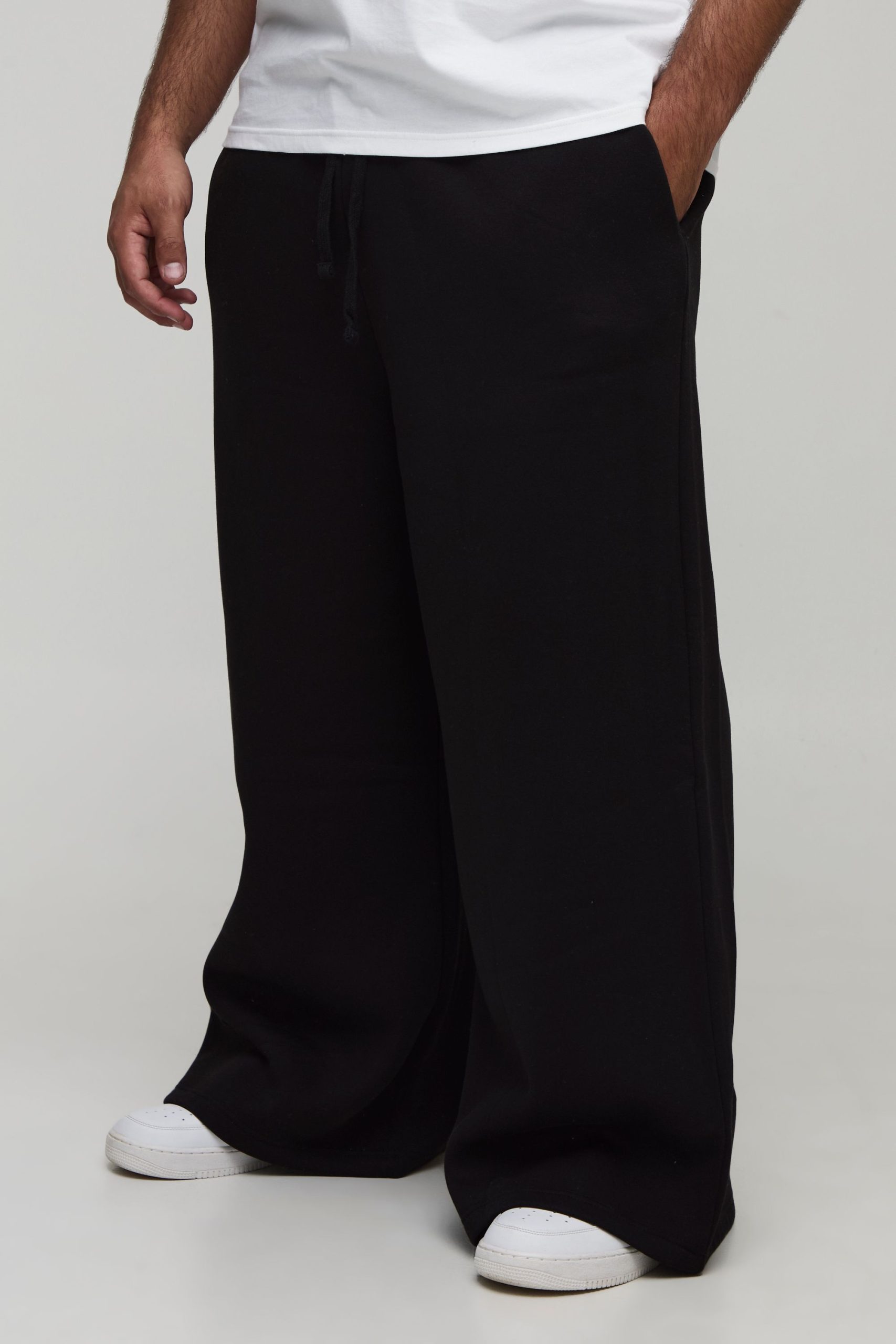 Plus Basic Extreme Wide Leg Joggers