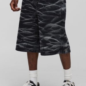 Tall Parachute Crinkle Washed Denim Shorts