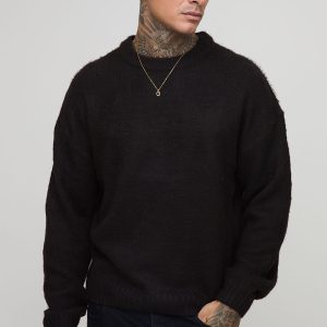 Tall Basic Boxy Fit Brushed Knitted Jumper