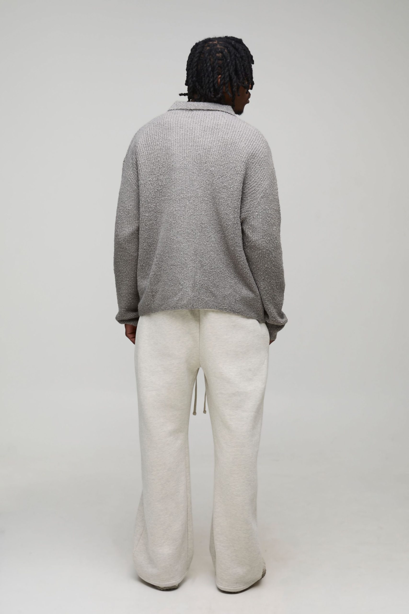 Tall Basic Boxy Brushed Knitted Shirt - Image 2