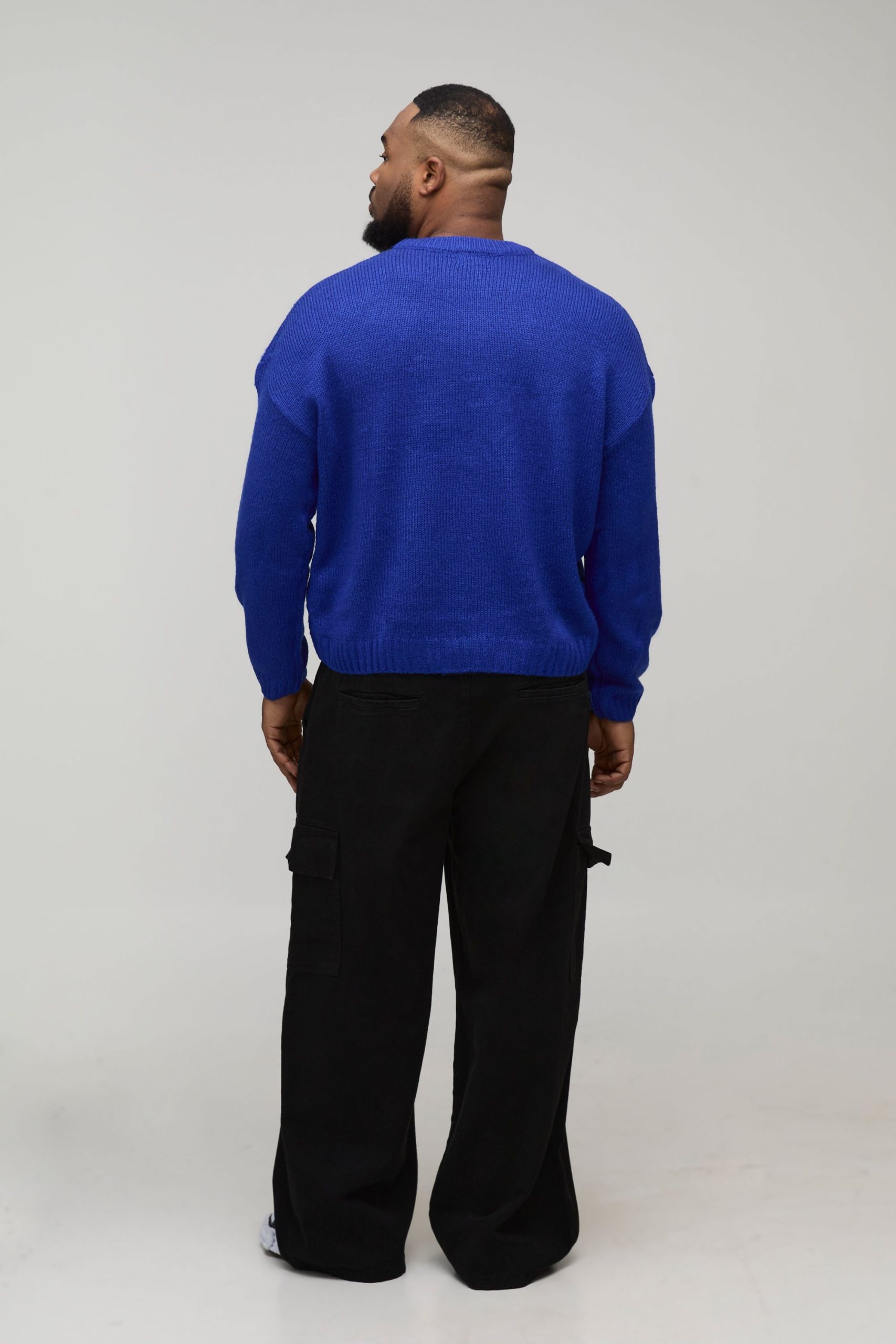 Plus Basic Boxy Fit Brushed Knitted Jumper - Image 2