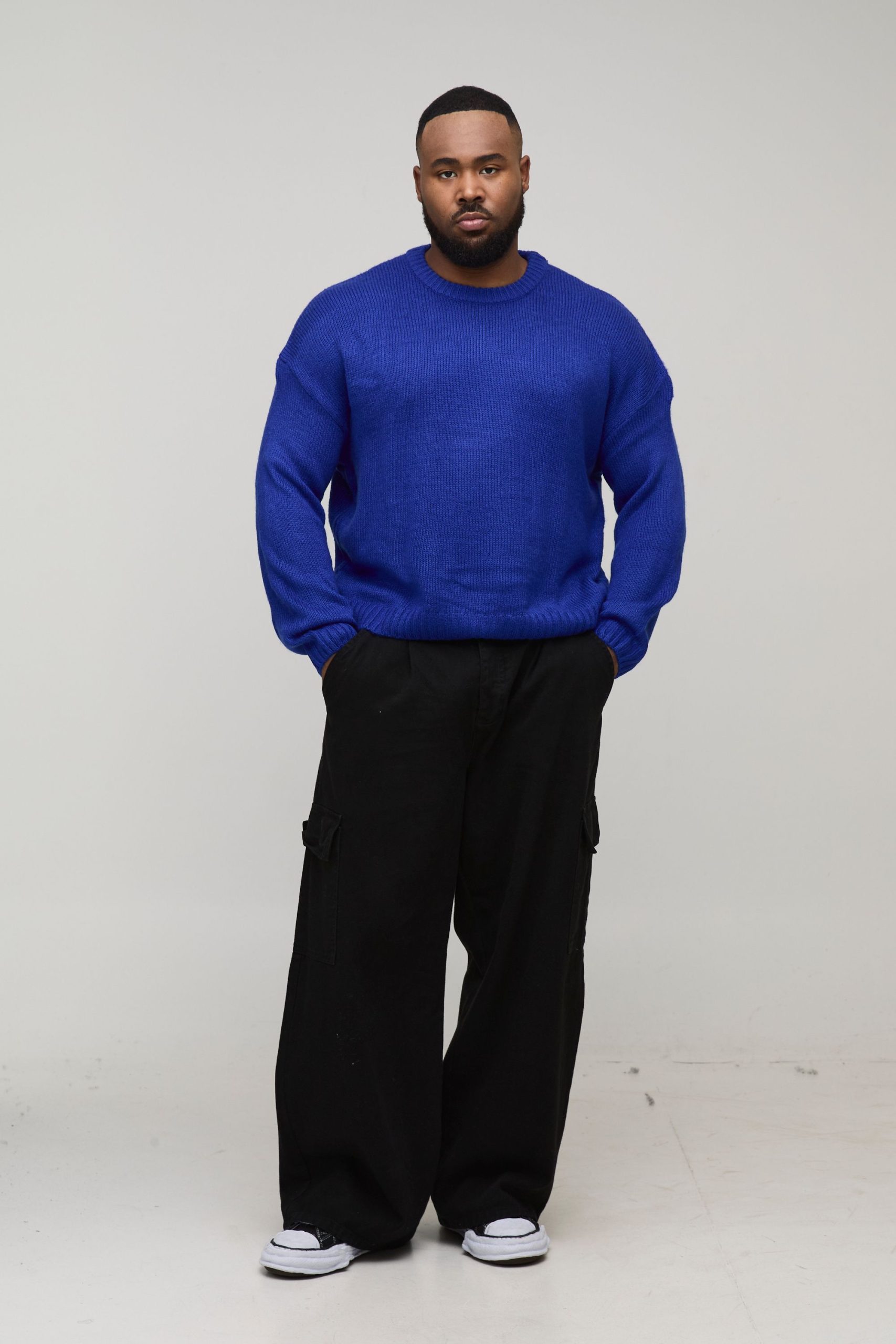 Plus Basic Boxy Fit Brushed Knitted Jumper - Image 4