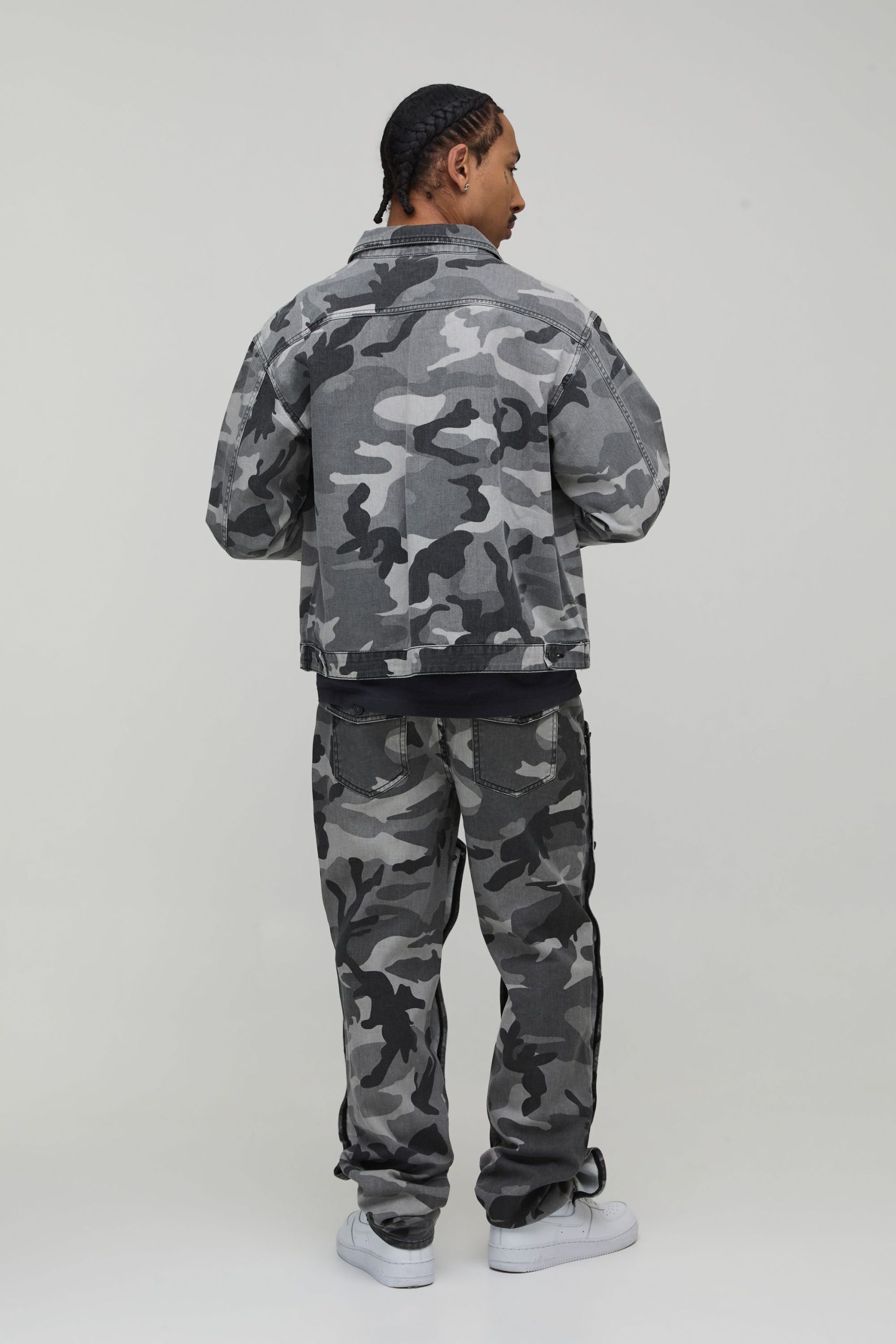 Camo Removable Carpenter Panel Extreme Stacked Straight Fit Jeans - Image 2