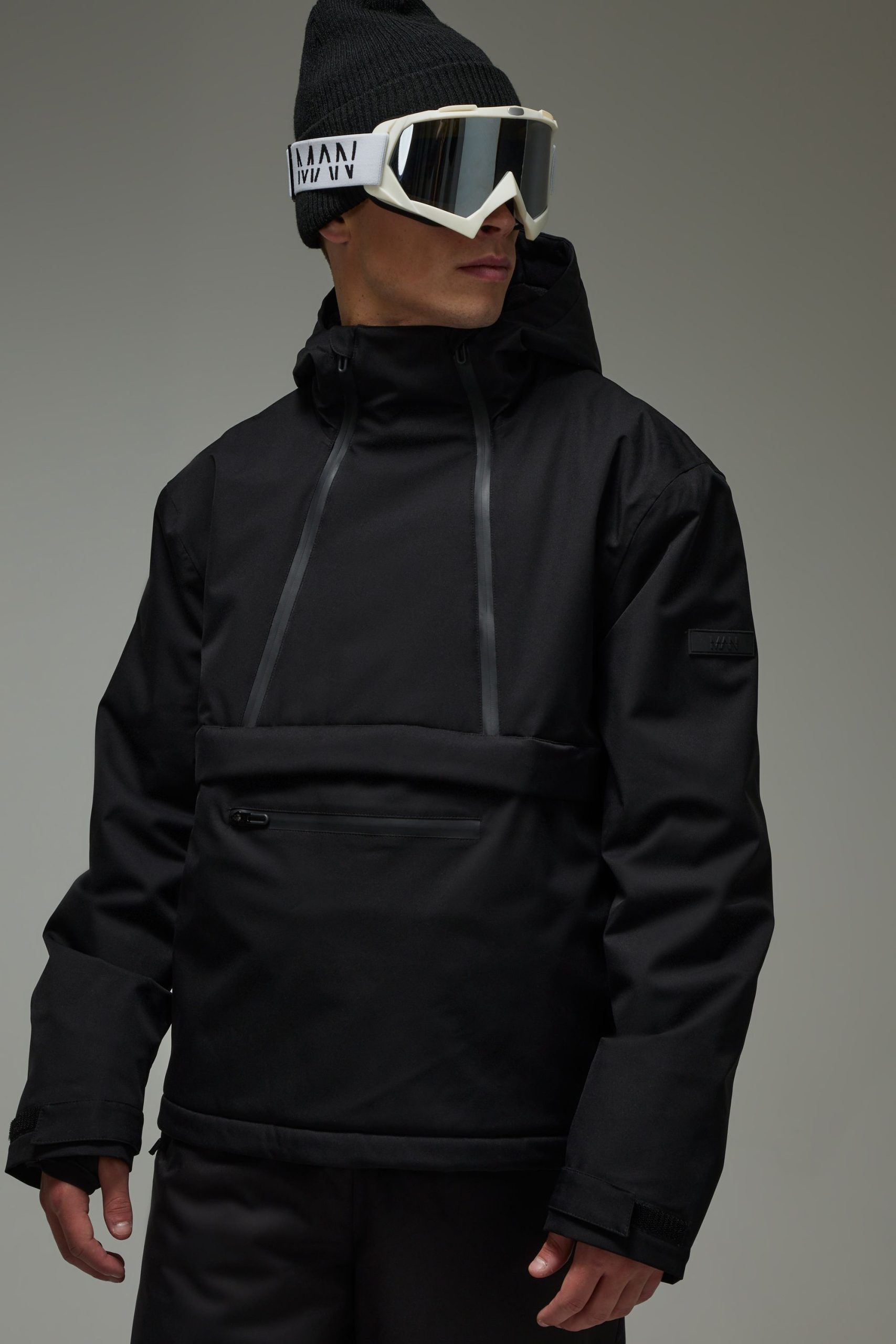 Man Active Ski Waterproof Fleece Lined Half Zip Jacket