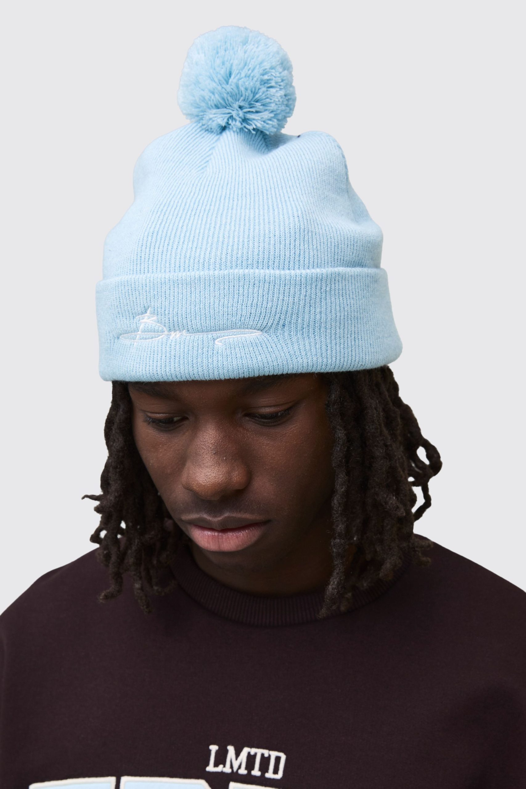 Man Embroidered Classic Beanie
