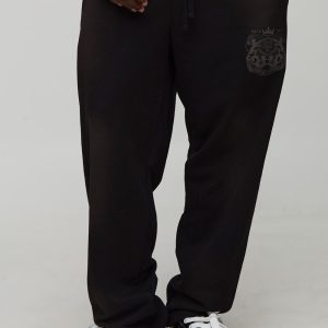 Baggy Fit Varsity Graphic Washed Joggers