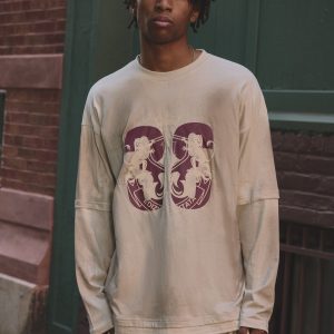 Oversized Graphic Faux Layer Heavyweight Washed T-Shirt