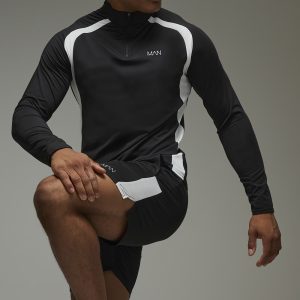 Man Active Regular Fit 1/4 Zip Tracksuit