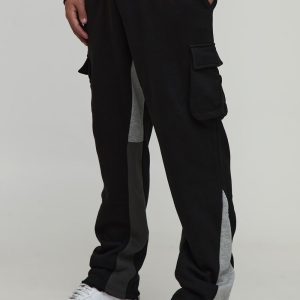 Regular Fit Raw Hem Gusset Cargo Jogger