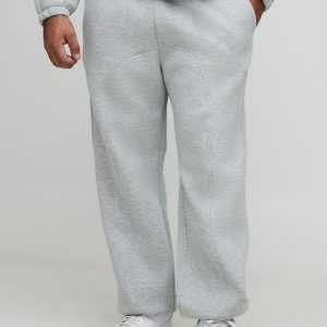 Plus Oversized Heavyweight Marl Scuba Cuff Joggers