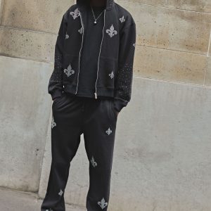 Relaxed Fit Man Rhinestone Joggers