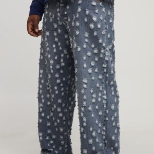 Plus Tinted Extreme Ripped Relaxed Fit Jeans