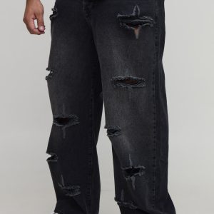 Plus Rigid Star Distressed Relaxed Fit Jeans
