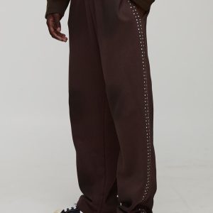 Baggy Fit Rhinestone Spray Washed Joggers