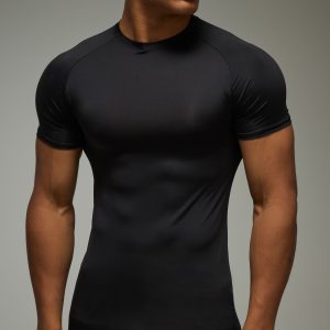 Man Active Lightweight Essentials Gym Muscle Fit Raglan T-shirt 2 Pack