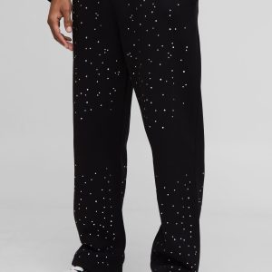 Straight Fit Rhinestone Joggers