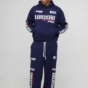 Oversized Boxy Moto Graphic Hoodie