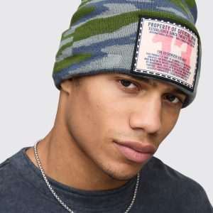 Camo Beanie With Patch