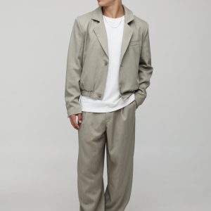 Boxy Tailored Harrington Jacket