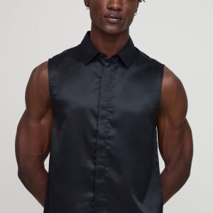 Satin Sleeveless Regular Fit shirt