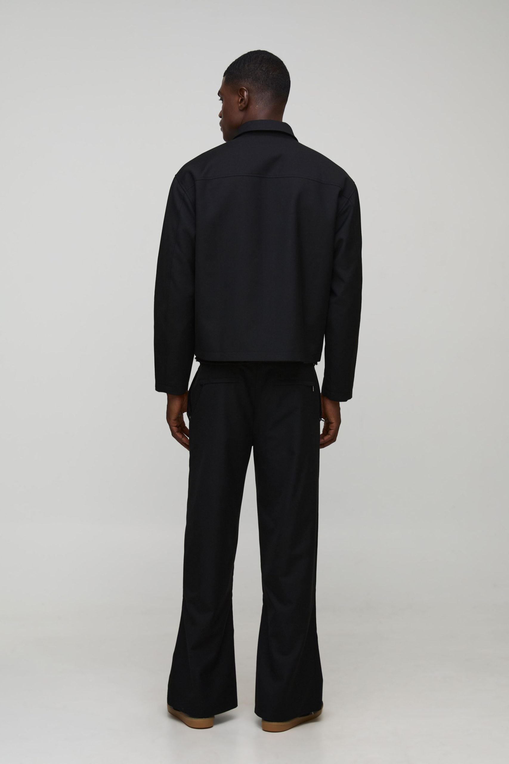 Flared Pintuck Smart Tailored Trousers - Image 2