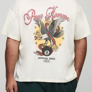 Plus Oversized Eagle Print T-Shirt
