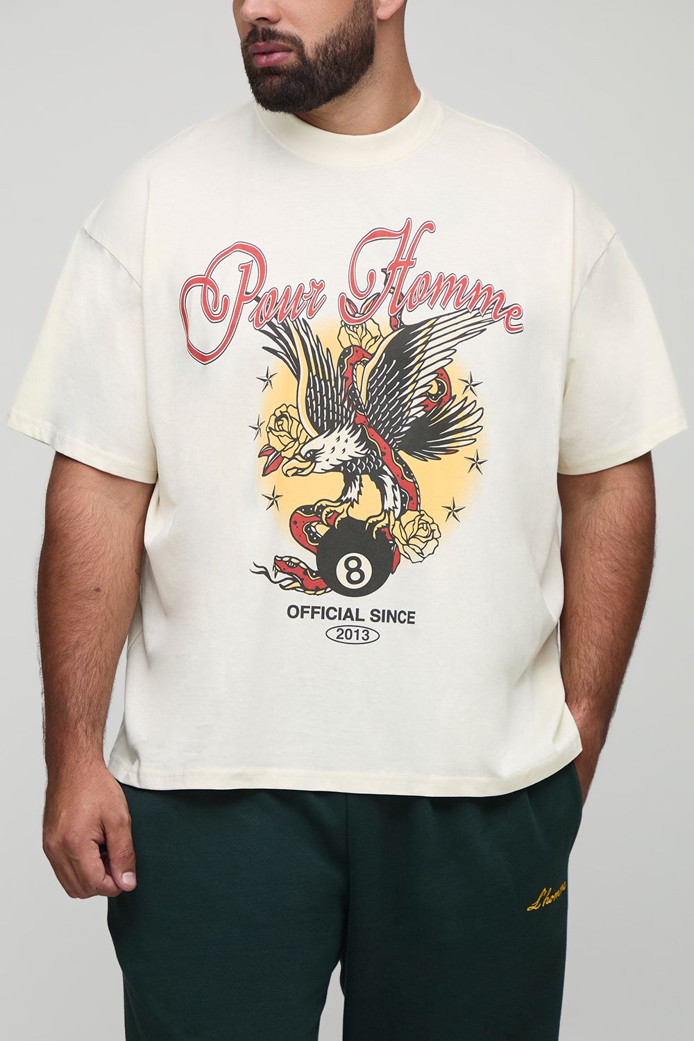 Plus Oversized Eagle Print T-Shirt
