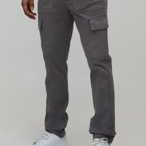 Skinny Fit Elasticated Waist Cuffed Cargo