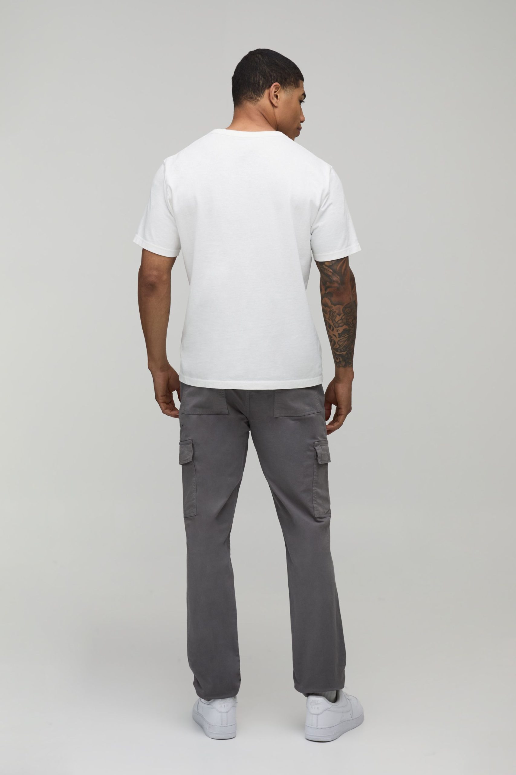 Skinny Fit Elasticated Waist Cuffed Cargo - Image 2