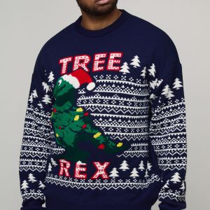 Plus Tree Rex Relaxed Christmas Jumper