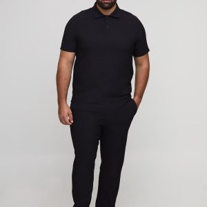 Plus Pleated Regular Fit Polo & Tapered Trouser Set