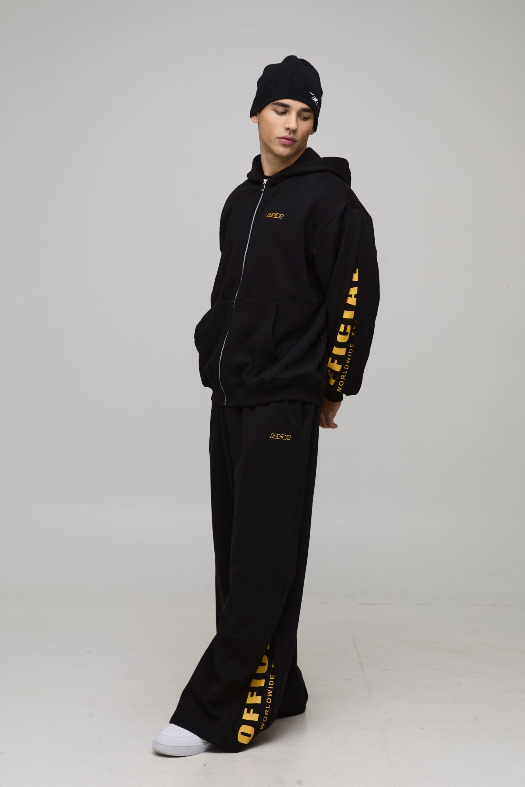 Extreme Wide Leg Official Gusset Slogan Jogger - Image 4