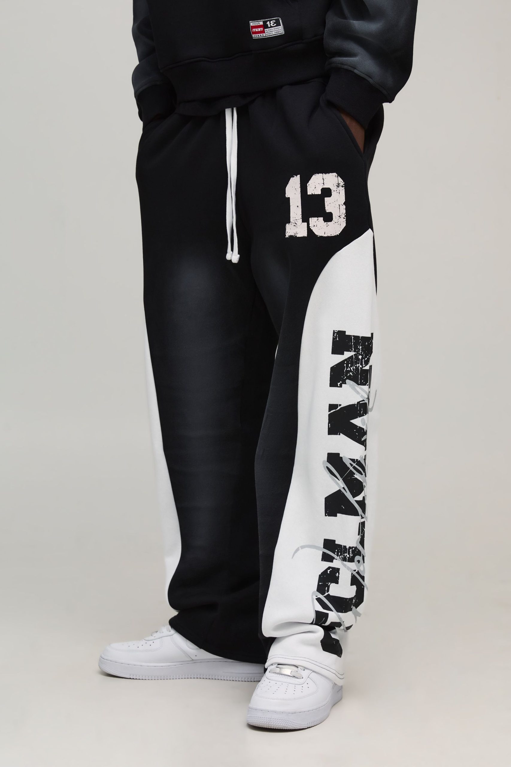 Baggy Fit Ofclman Spray Washed Gusset Joggers