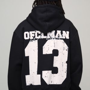 Oversized Boxy 13 Washed Printed Hoodie