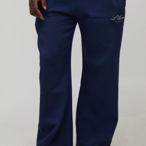 Wide Leg Embroidered Homme Joggers