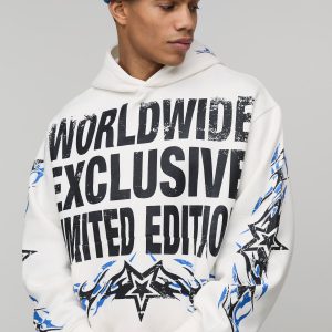 Oversized Boxy Worldwide Exclusive Flame Hoodie