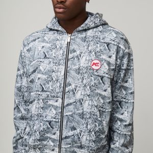 Oversized Boxy Ofcl Man Camo Zip Through Hoodie