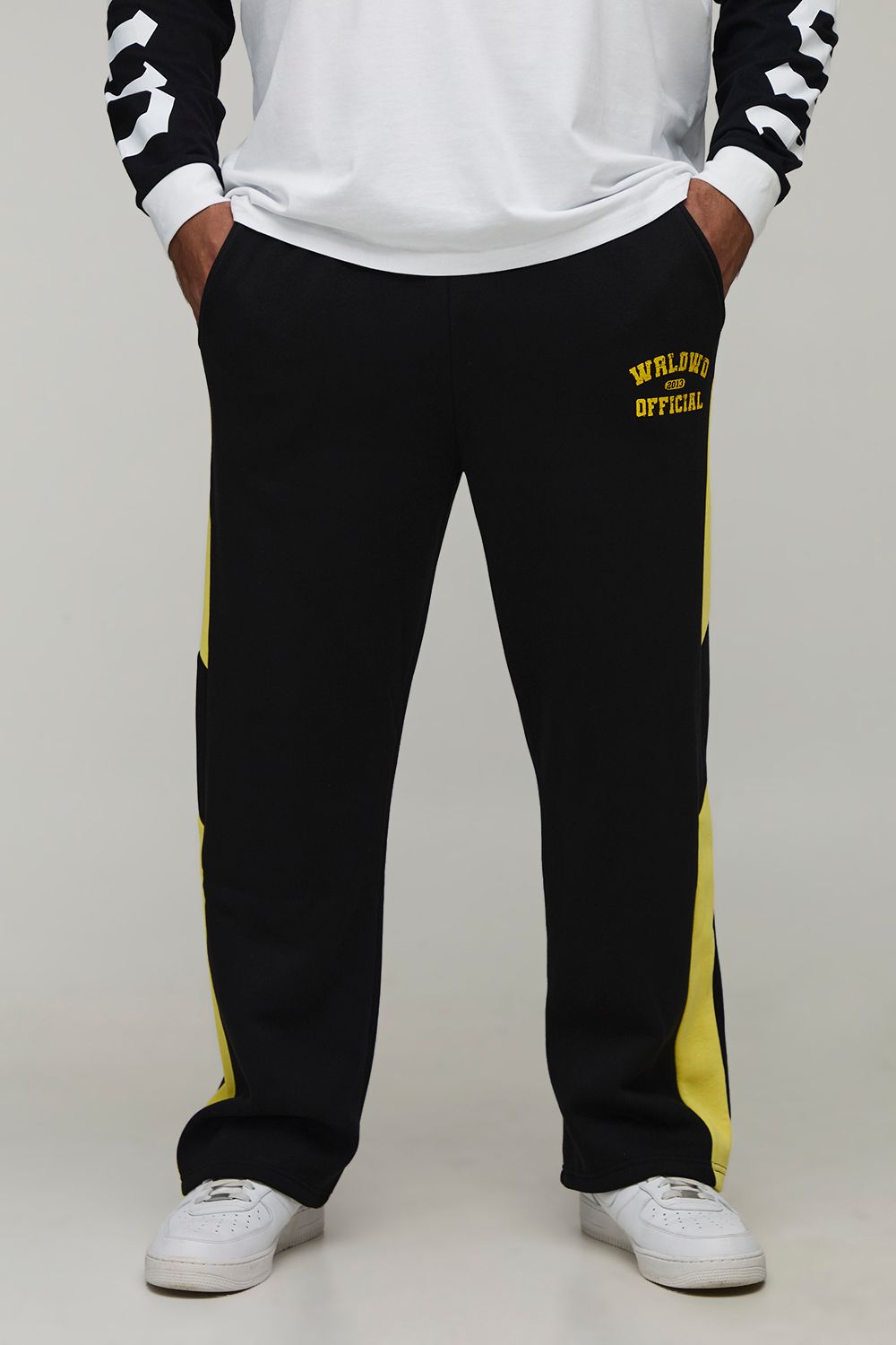 Plus Straight Fit Official Print Panel Joggers