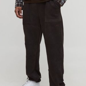 Relaxed Fit Washed Pocket Detail Embroidered Jogger