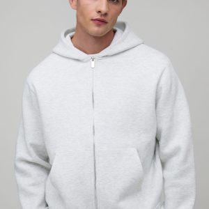 Basic Boxy Zip Through Hoodie
