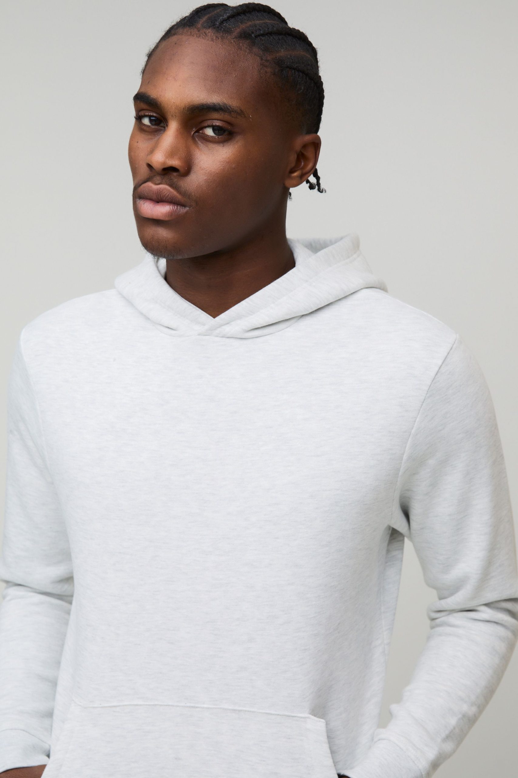 Basic Slim Over the Head Hoodie - Image 3