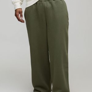 Wide Leg Abstract Printed Double Waistband Joggers