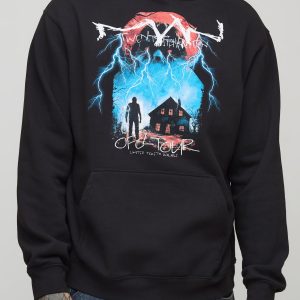 Tall Oversized Gothic OFCL TOUR Man Vintage Wash Print Hoodie