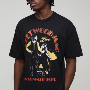 Tall Oversized Fleetwood Mac License Printed T-Shirt