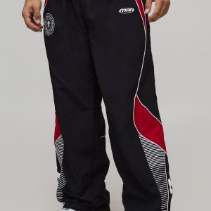 Baggy Elasticated Waist Moto Nylon Trousers