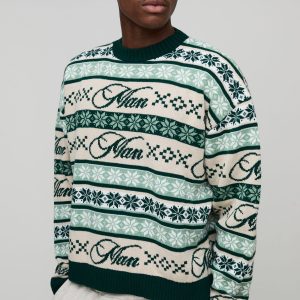 Man Oversized Boxy Fairisle Christmas Knitted Jumper